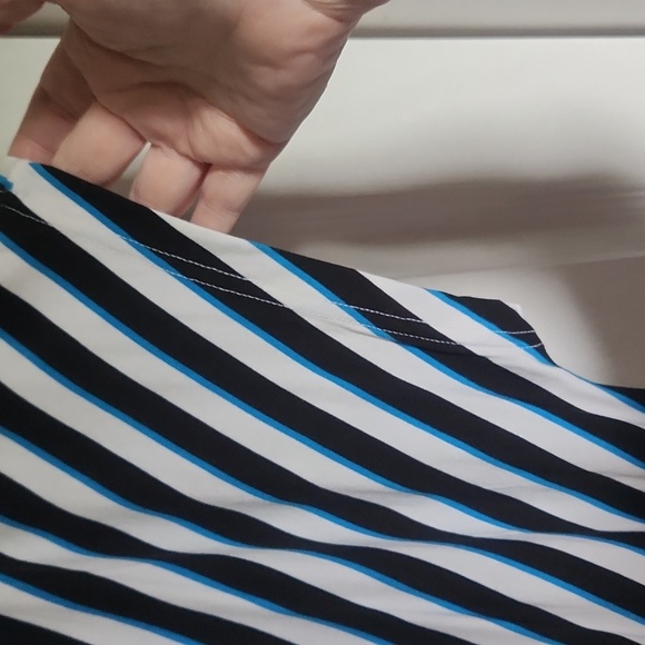 Michel Studio Faux Wrap Striped Maxi Dress - Size 1x - Picture 11 of 12